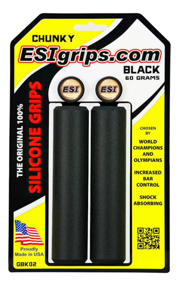 Manopla Punho Bike Esi Grips Chunky 32mm - Preta - Preto-brilhante